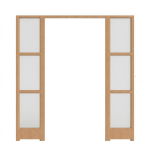Door Frame Meranti Double + Sidelite