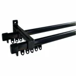 CURTAIN ROD BLK DBL 2M - Image 2