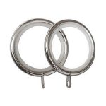 CURTAIN POLE RING SILV 25MM - Image 2