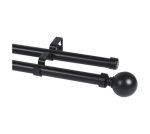CURTAIN ROD BLK DBL 2.5M