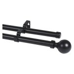 CURTAIN ROD BLK DBL 2.5M