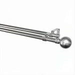 CURTAIN ROD SILV DBL 3M