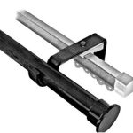 CURTAIN ROD BLK DBL 1.5M