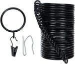CURTAIN POLE RING BLK 25MM - Image 3