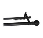 CURTAIN ROD BLK DBL 2M