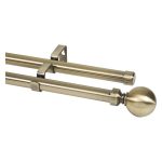 CURTAIN ROD BRS DBL 2.5M